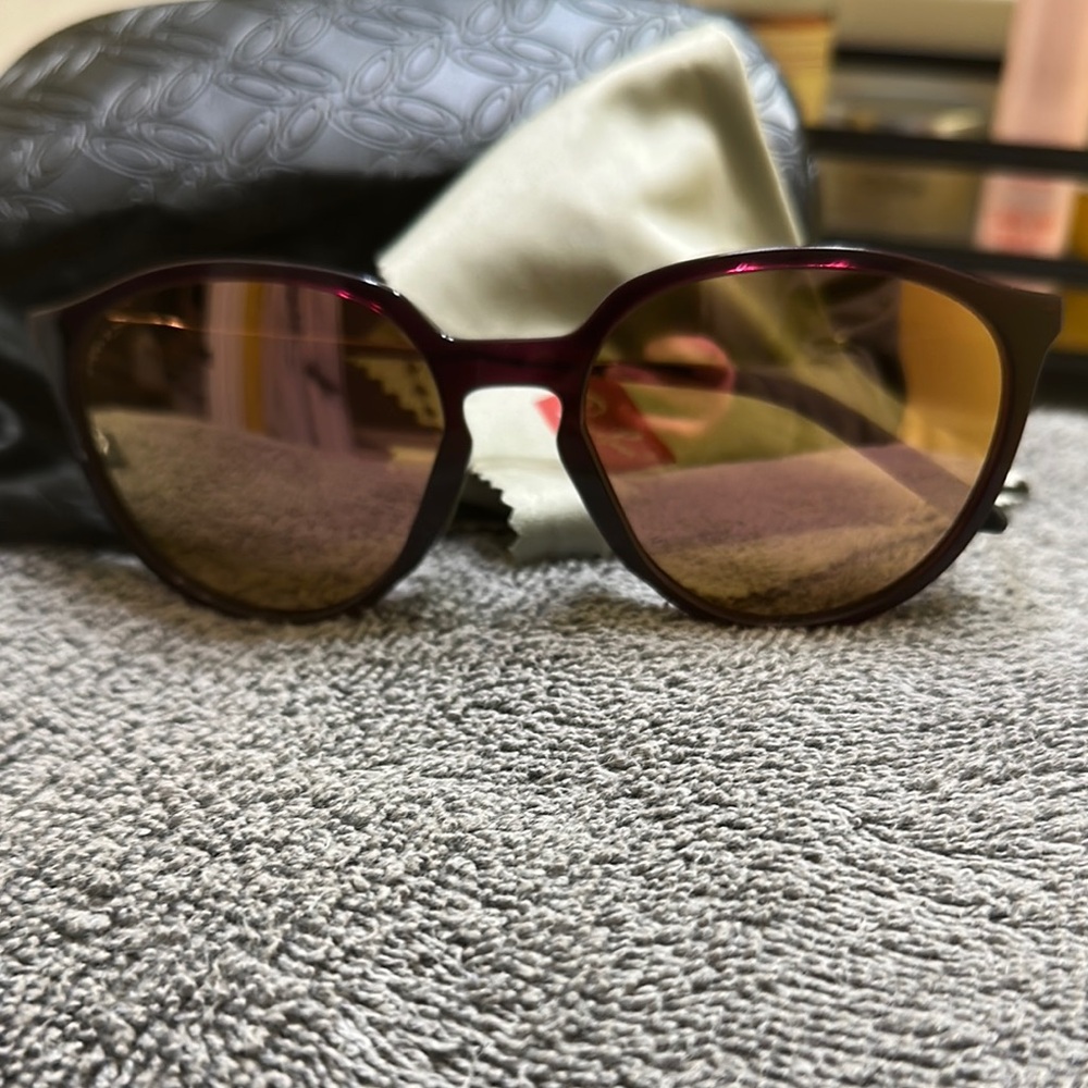 Red Oversized Round Sunglasses